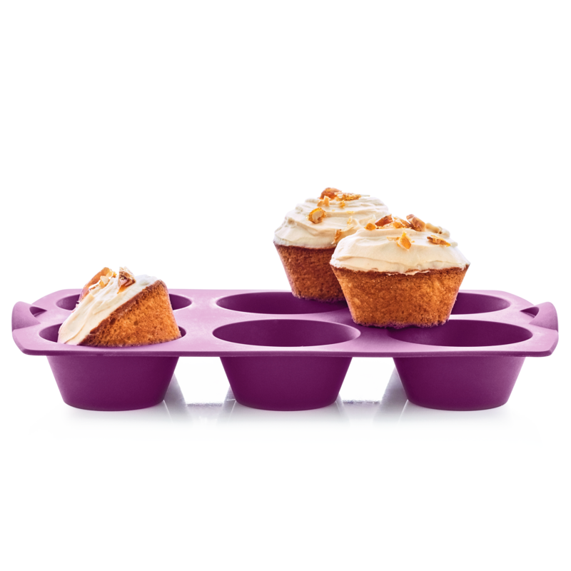 Tupperware Silicone Round Magic Baking Form Muffin Pan Rare New