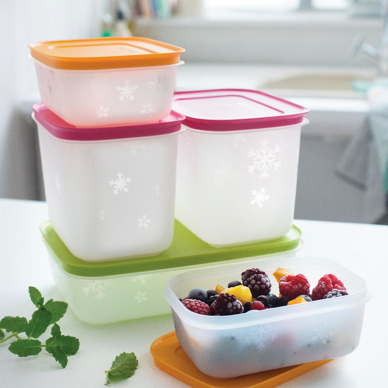 Tupperware Freezer Mates Plus Small Snowflake 1 3/4 c Container