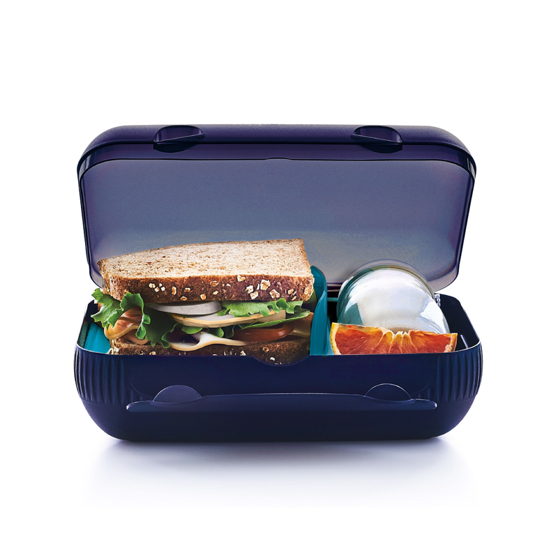 Tupperware Classic Insulated Zippered Lunch Box & Bowls Set Navy Blue Brand  New