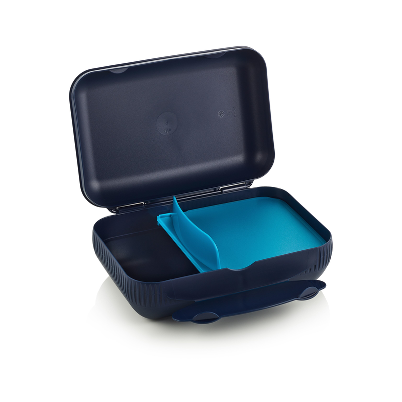 Blue & Yellow Tupperware Executive Lunch Box Set